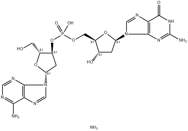 2'-DEOXYADENYLYL(3'5')-2'-*DEOXYGUANOSIN E AMMONIUM 结构式