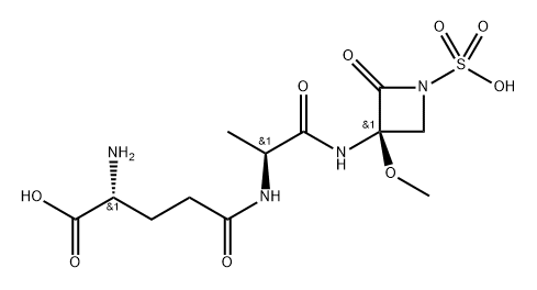 L-Alaninamide, D-γ-glutamyl-N-[(3R)-3-methoxy-2-oxo-1-sulfo-3-azetidinyl]- (9CI) Structure