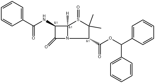 6-BenzaMido-3,3-diMethyl-7-oxo-4-thia-1-azabicyclo[3.2.0]heptane-2-carboxylic Acid Benzhydryl Ester 4-Oxide Struktur