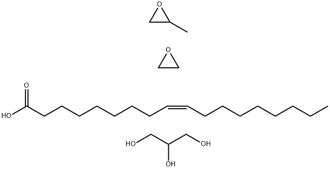 Oxirane, methyl-, polymer with oxirane, ether with 1,2,3-propanetriol (3:1), (9Z)-9-octadecenoate Struktur