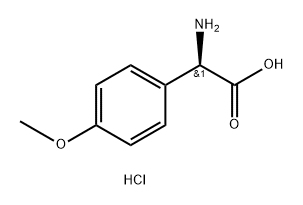 R-4-methoxyphenylglycine hydrochloride (1:1) Struktur