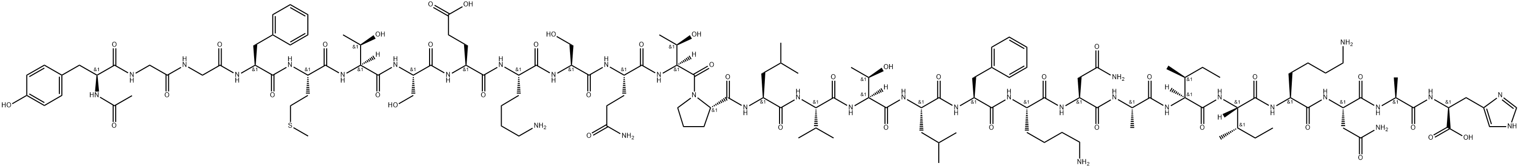 ACETYL-Δ-ENDORPHIN (BOVINE, CAMEL, MOUSE, OVINE), 78325-29-8, 结构式