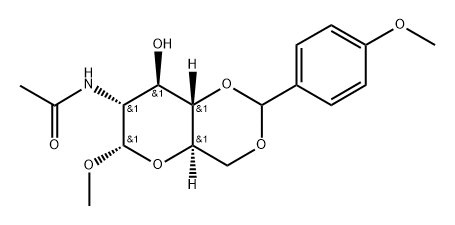 Methyl2-acetamido-2-deoxy-4,6-(4-methoxybenzylidene)-a-D-galactopyranoside Structure