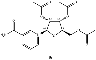 2-Nicotinamide-2,3,5-tri-O-acetyl-b-D-riboside bromide Struktur