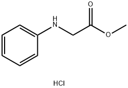 Glycine, N-phenyl-, methyl ester, hydrochloride (1:1) Struktur