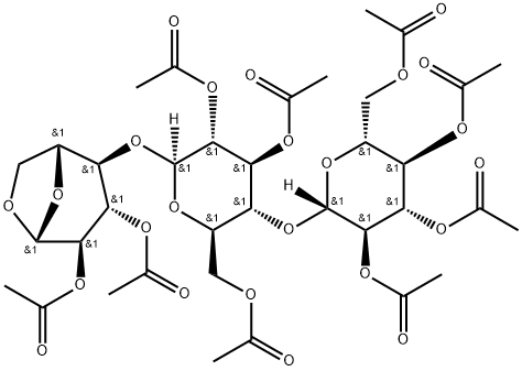 1,6-脱水-Β-D-纤维三糖非乙酸盐, 78797-66-7, 结构式