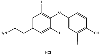 3,3',5-トリヨードチロナミン塩酸塩 化学構造式