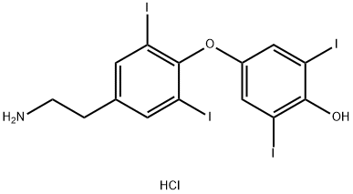 T4AM.HCl,Phenol, 4-[4-(2-aMinoethyl)-2,6-diiodophenoxy]-2,6-diiodo-, hydrochloride (1:1) Struktur