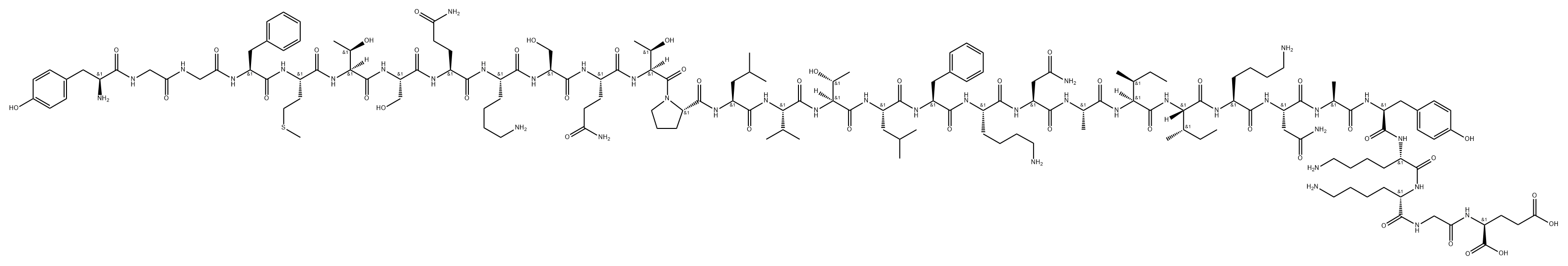 glutamine-8 beta-endorphin Structure