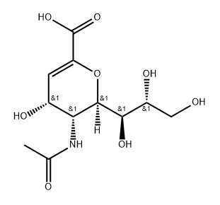 2,3-dehydro-4-epi-N-acetylneuraminic acid Struktur