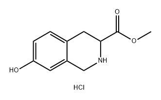 DL-7-羟基-1,2,3,4-四氢异喹啉-3-甲酸甲酯,791822-69-0,结构式