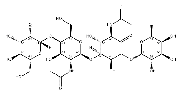 O-6-Deoxy-alpha-L-galactopyranosyl-(1-6)-O-[O-beta-D-mannopyranosyl-(1-4)-2-(acetylamino)-2-deoxy-beta-D-glucopyranosyl-(1-4)]-2-(acetylamino)-2-deoxy-D-glucose Structure