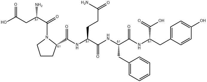 H-Asp-Pro-Gln-Phe-Tyr-OH Struktur