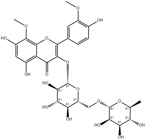 柠檬黄素-3-O-芸香糖苷 结构式