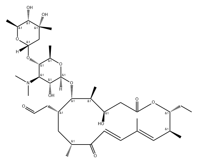 Tylosin, 23-de[(6-deoxy-2,3-di-O-methyl-β-D-allopyranosyl)oxy]- (9CI) Structure