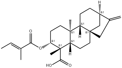 ent-3β-チグロイルオキシ-kaur-16-エン-19-酸 化学構造式