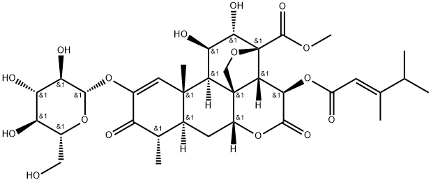 抗痢鸦胆子苷A, 79439-85-3, 结构式