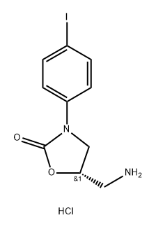 (S)-5-(aminomethyl)-3-(4-iodophenyl)oxazolidin-2-one hydrochloride Struktur