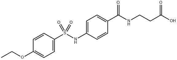 β-Alanine, N-[4-[[(4-ethoxyphenyl)sulfonyl]amino]benzoyl]- Struktur
