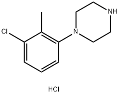 Piperazine, 1-(3-chloro-2-methylphenyl)-, hydrochloride (1:1) Structure
