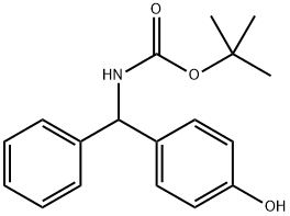 Carbamic acid, N-[(4-hydroxyphenyl)phenylmethyl]-, 1,1-dimethylethyl ester Structure