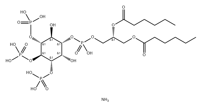 1,2-dihexanoyl-sn-glycero-3-phospho-(1'-Myo-inositol-3',4',5'-trisphosphate) (aMMoniuM salt) Struktur