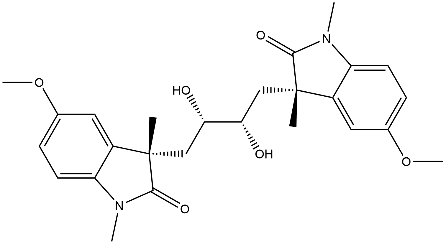 2H-Indol-2-one, 3,3'-[(2S,3S)-2,3-dihydroxy-1,4-butanediyl]bis[1,3-dihydro-5-methoxy-1,3-dimethyl-, (3S,3'S)- (9CI)
