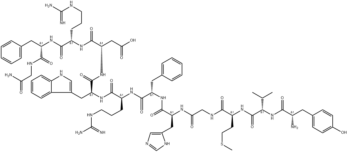 TYR-VAL-MET-GLY-HIS-PHE-ARG-TRP-ASP-ARG-PHE-GLY-NH2,799841-81-9,结构式