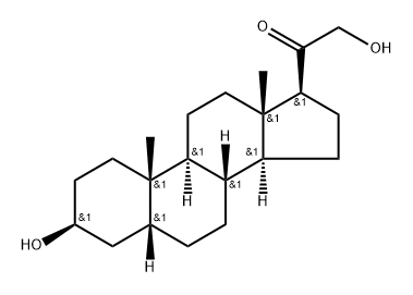 Pregnan-20-one, 3,21-dihydroxy-, (3β,5β)- Structure