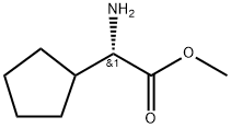 Cyclopentaneacetic acid, a-aMino-, Methyl ester, (aS)- Structure