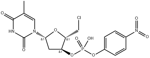 5'-deoxy-5'-chlorothymidine 3'-(4-nitrophenyl)phosphate Structure