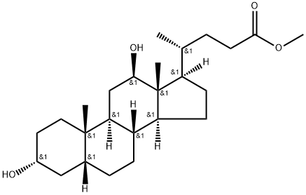 Cholan-24-oic acid, 3,12-dihydroxy-, methyl ester, (3α,5β,12β)- Structure