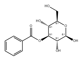 β-D-Glucopyranose, 3-benzoate Struktur