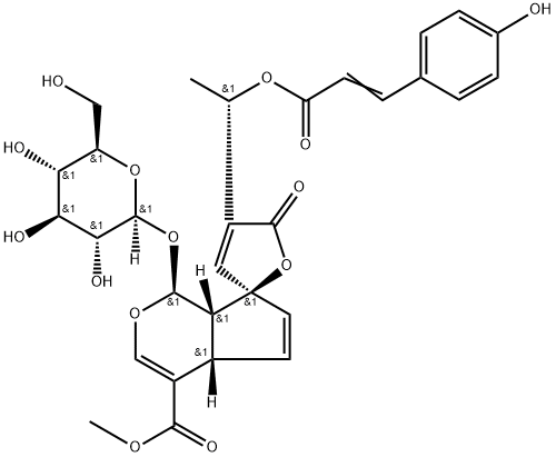 13-O-p-Coumaroylplumieride 化学構造式