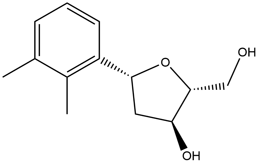 D-?erythro-?Pentitol, 1,?4-?anhydro-?2-?deoxy-?1-?C-?(2,?3-?dimethylphenyl)?-?, (1R)?- Structure