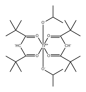 BIS(ISOPROPOXY)BIS(2,2,6,6-TETRAMETHYL-3,5-HEPTANEDIONATO) TITANIUM Structure