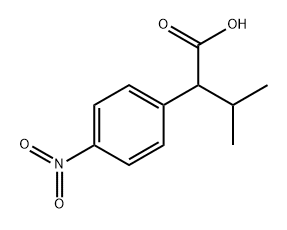Benzeneacetic acid, α-(1-methylethyl)-4-nitro- Structure