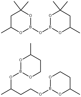 2,2'-Oxybis(4,4,6-trimethyl-1,3,2-Dioxaborinane with 2,2'-((1-methyl-1,3-propanediyl) Struktur