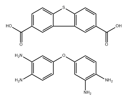 2,8-Dibenzothiophenedicarboxylic acid, polymer with 4,4-oxybis1,2-benzenediamine Struktur