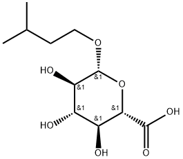 异戊基Β-D-葡萄糖醛酸, 80712-92-1, 结构式