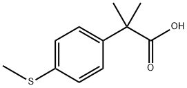 Benzeneacetic acid, α,α-dimethyl-4-(methylthio)- Structure