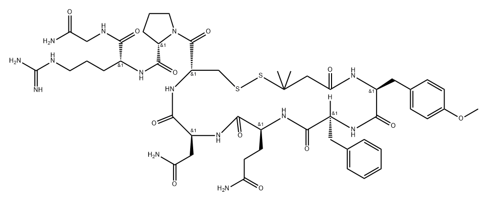 argipressin, 3-mercapto-3-methylbutyryl(1)-MeTyr(2)- Structure