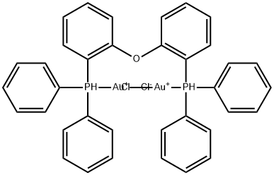 Gold, dichloro[μ-[1,1'-(oxydi-2,1-phenylene)bis[1,1-diphenylphosphine-κP]]]di- Structure