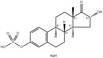16a-Hydroxyestrone sodium-3-sulfate 结构式