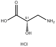 Propanoic acid, 3-amino-2-hydroxy-, hydrochloride (1:1), (2S)- Struktur