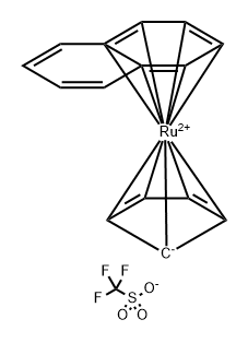 (η5-环戊二烯基)(6-萘)钌(II) 三氟甲磺酸盐, 811794-35-1, 结构式