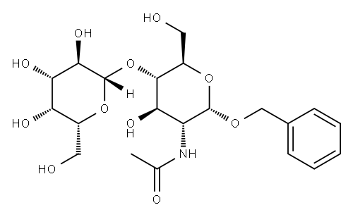 BENZYL 2-ACETAMIDO-2-DEOXY-4-O-(BETA-D-GALACTOPYRANOSYL)-ALPHA-D-GLUCOPYRANOSIDE 化学構造式