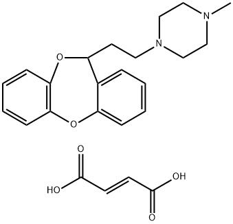 4-Methyl 2-(dibenzo(b,e) 1,4-dioxepin-11-yl)ethyl 1-piperazine difumar ate [French] Struktur