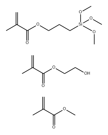 2-甲基-2-丙烯酸-2-羟基乙酯与醋酸乙烯基酯和2-甲基丙烯酸3-(三甲氧基甲硅烷基)丙基酯的聚合物, 81503-75-5, 结构式