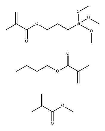 2-Propenoic acid, 2-methyl-, butyl ester, polymer with methyl 2-methyl-2-propenoate and 3-(trimethoxysilyl)propyl 2-methyl-2-propenoate Structure